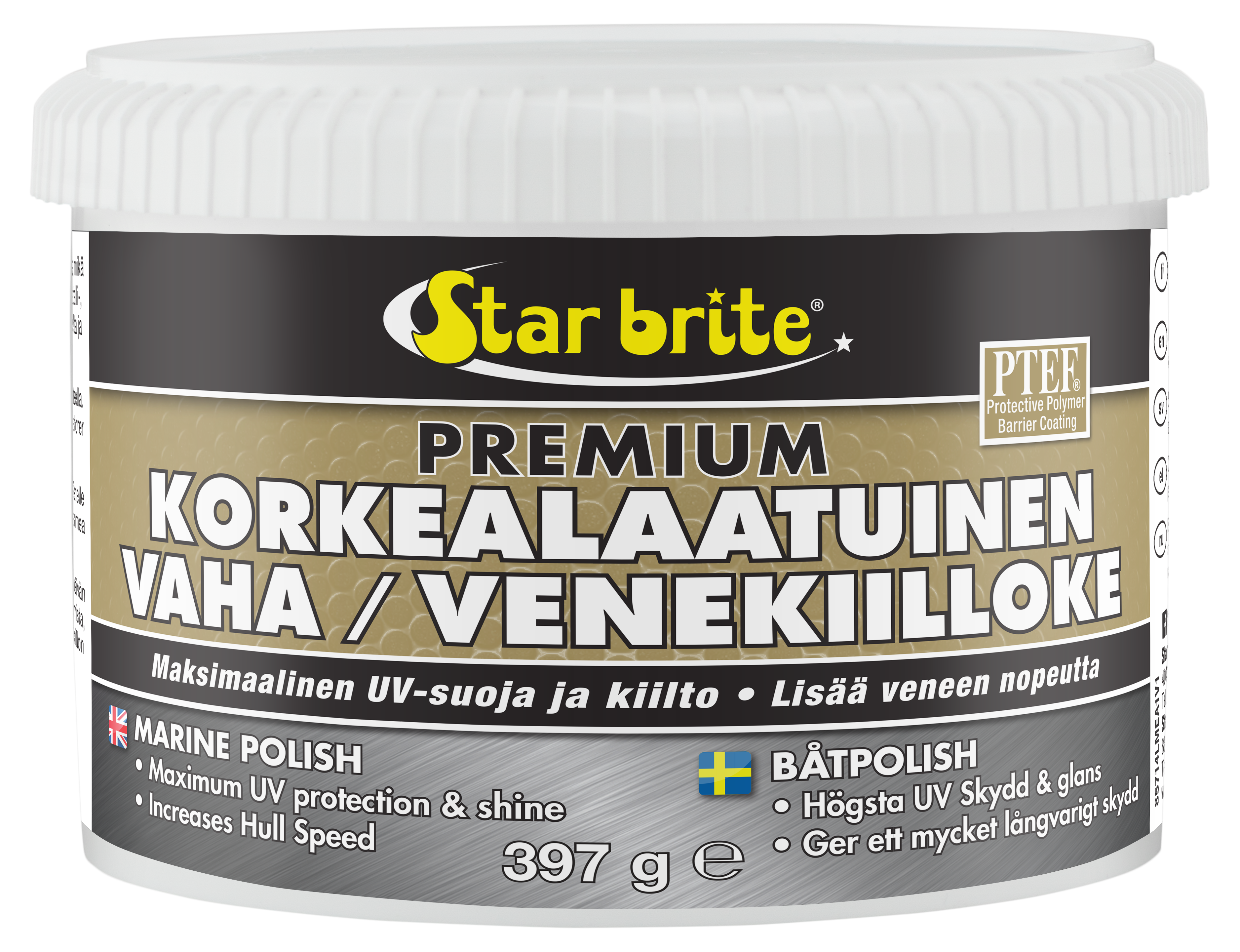 Star brite Korkealaatuinen venekiilloke/vaha PTEF 397g