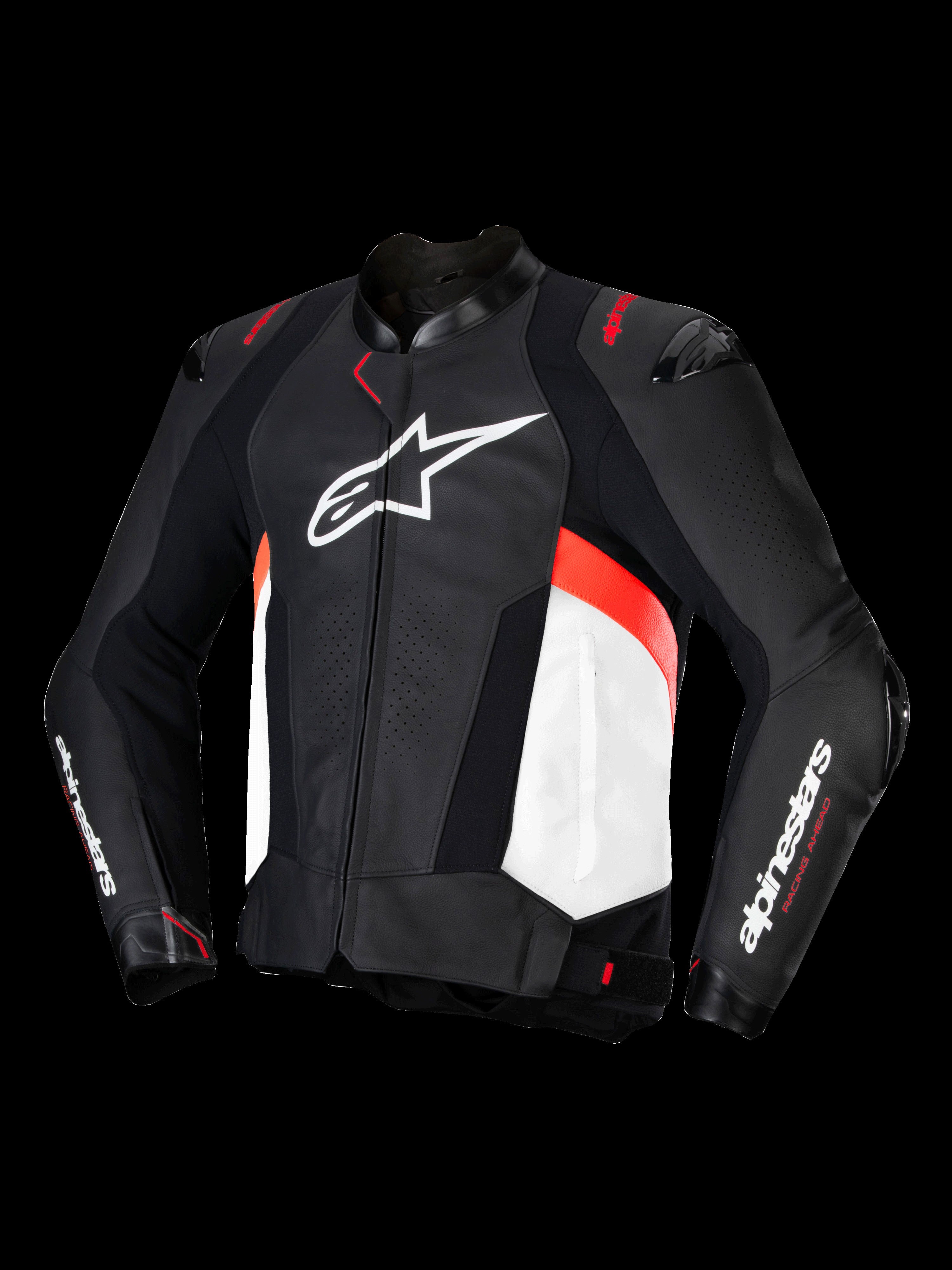 Alpinestars Nahkatakki Missile v3 Musta/Valkoinen/Punainen Fluo