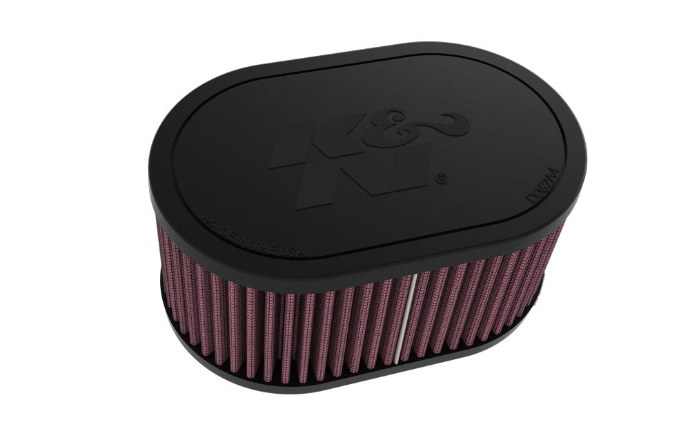 K&N Universal Clamp-On Air Filter 2-1/8" Dual Flg, 6-1/4 X 4"Od,3"H