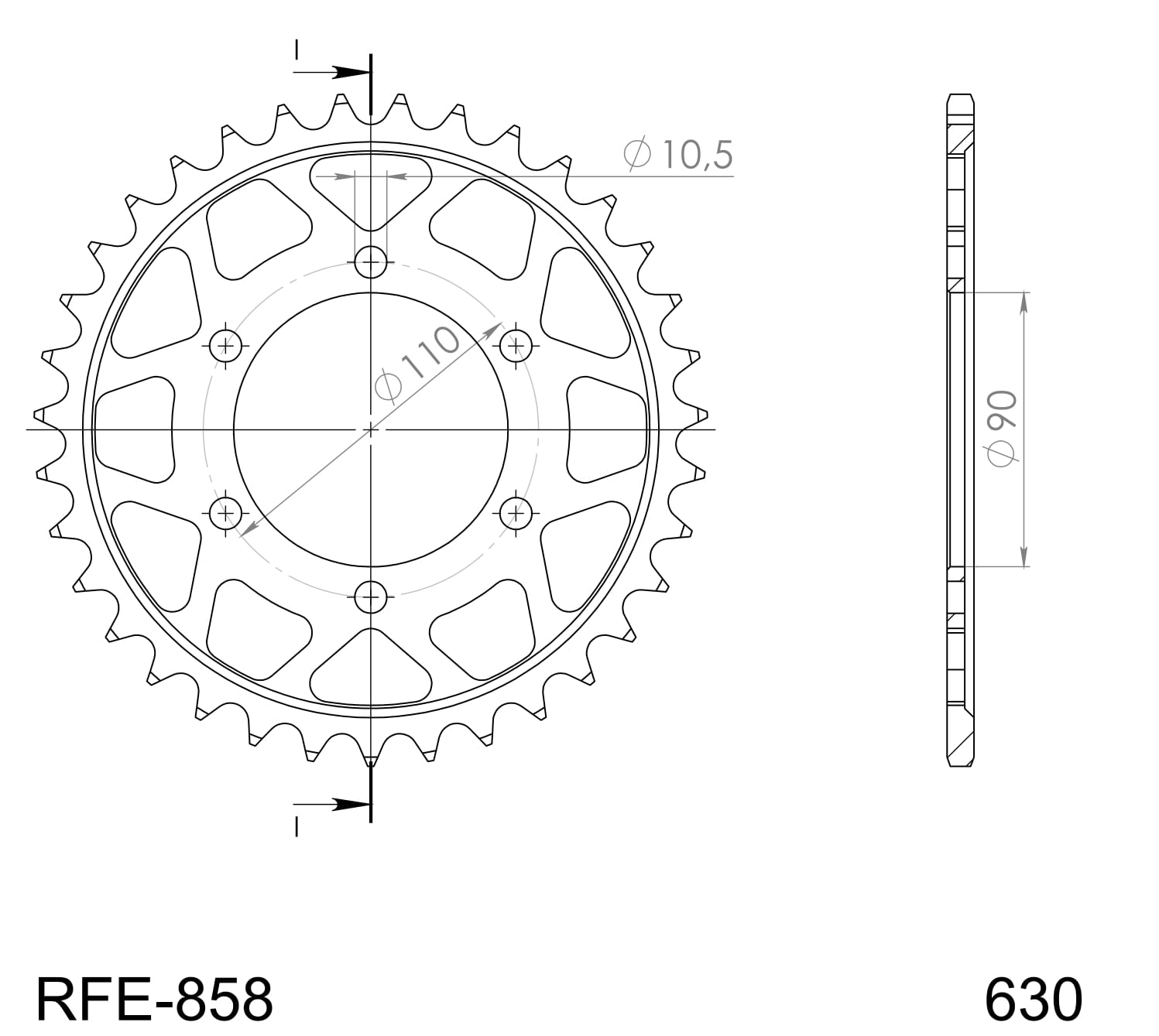 Supersprox / JT Rear sprocket 858.35
