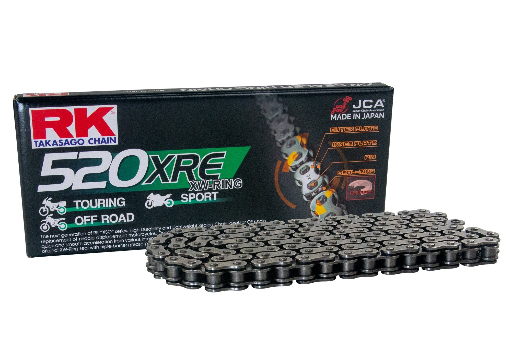 RK 520XRE XW-rengasketju +CL (jousil.)