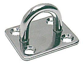 SS rectangular plate w/ring 8 mm
