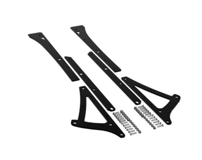 Itek liukujen vahvikkeet powdercoated black A/C M 2017- 162"