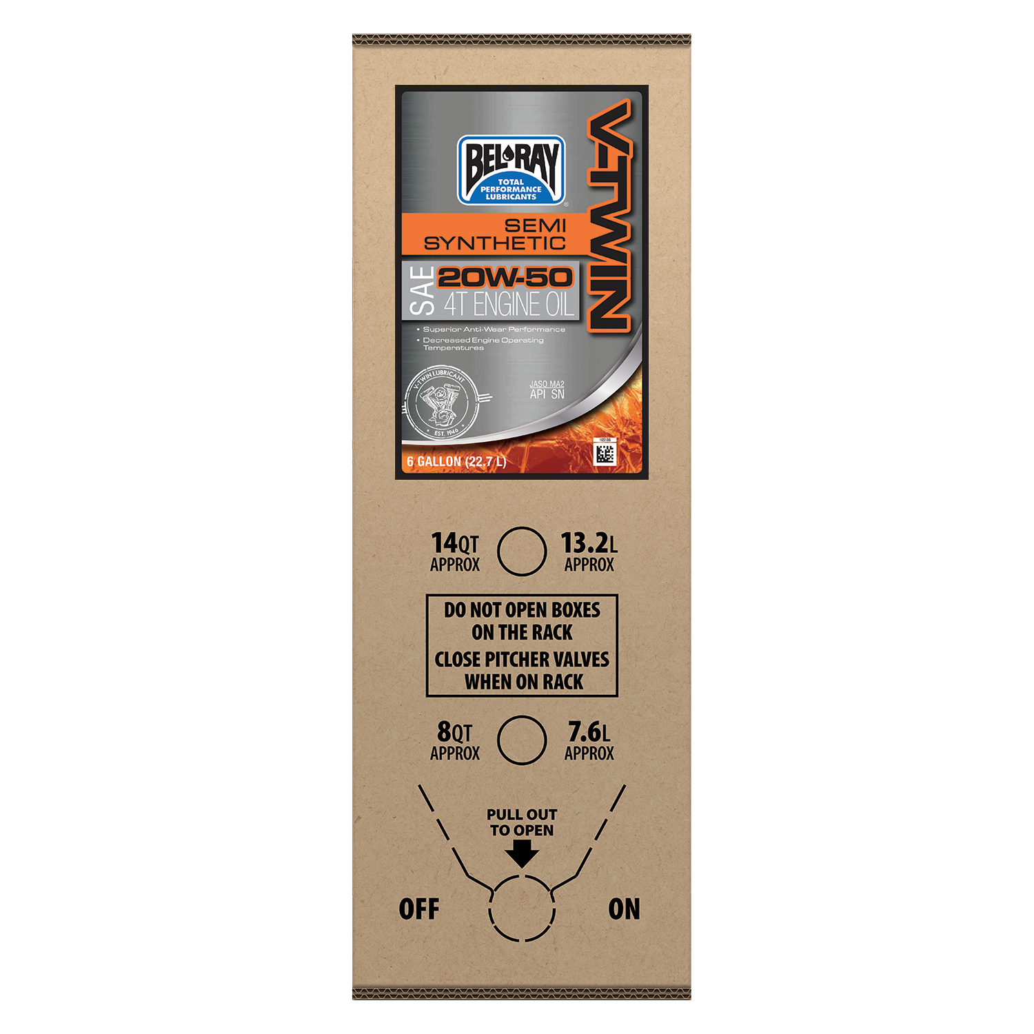 Bel-Ray V-Twin Semi-Synthetic 20W-50 22.7L