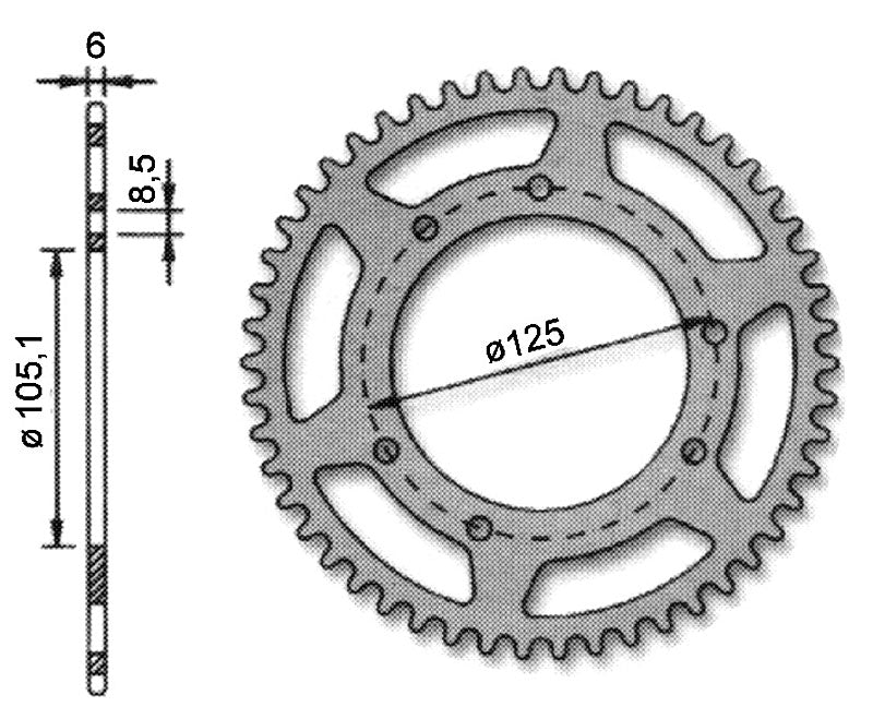 Forte Takaratas, 62 ham. (420), Ø105mm, Aprilia / Derbi / Drac / Rieju / Yamaha