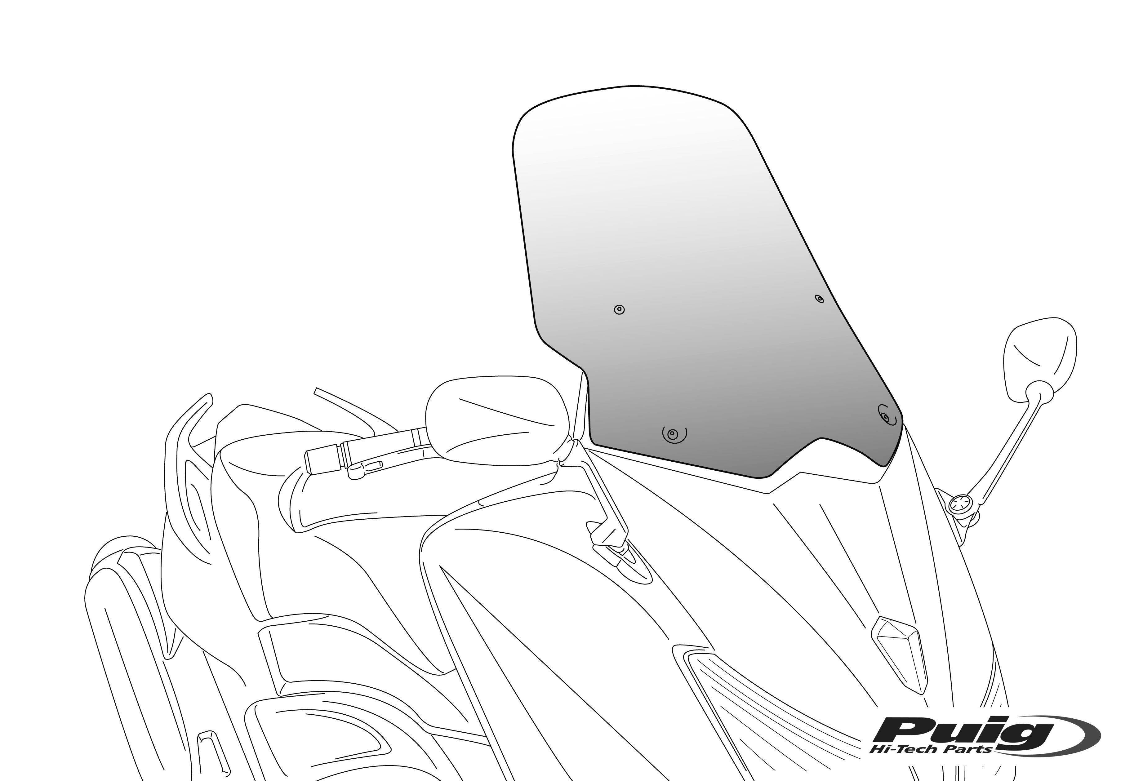 Puig Windshield V-Techline Touring Keeway Vieste C/Smok