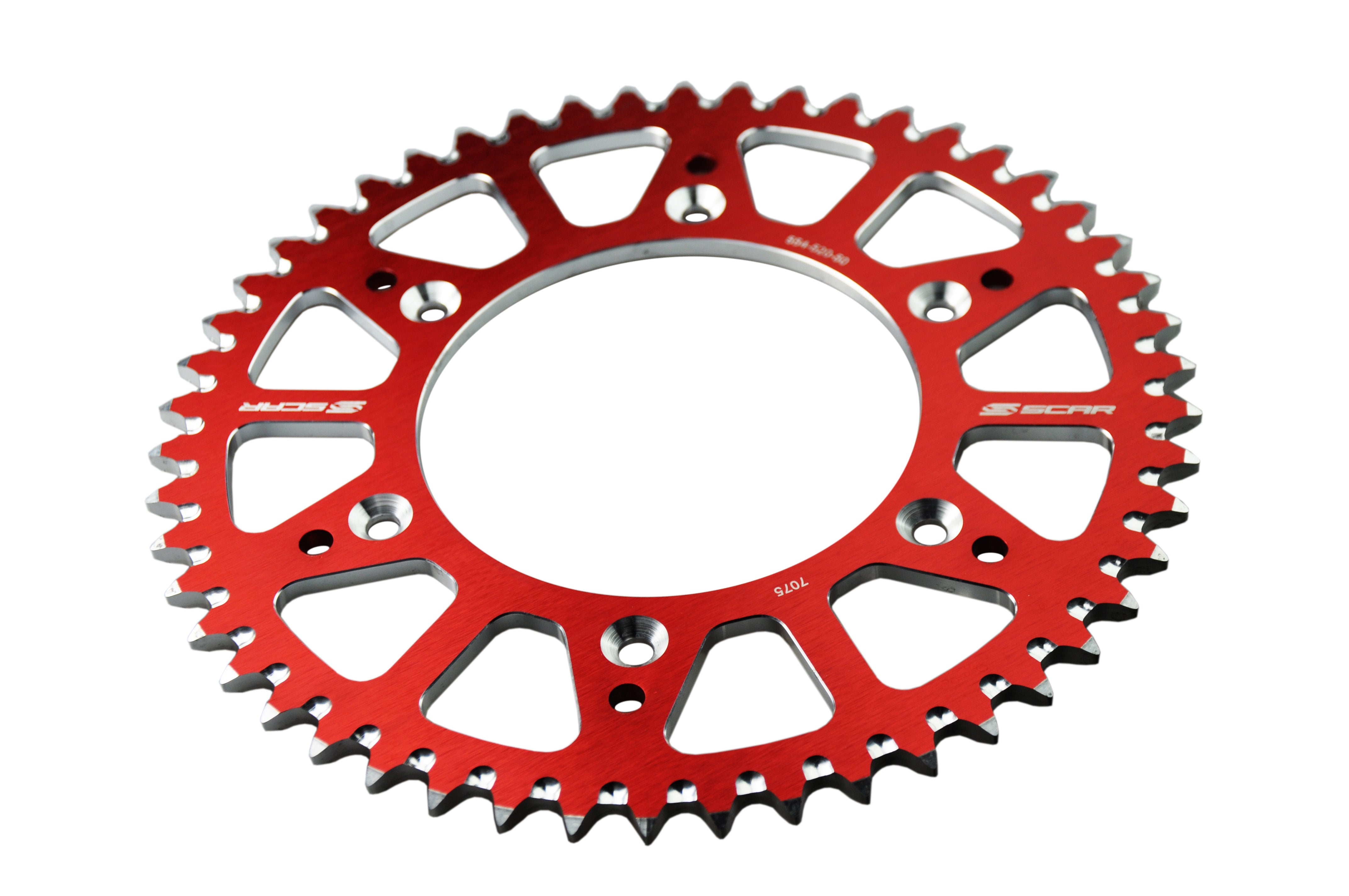 Scar Alu Sprocket - HONDA CR CRF BETA- 49 Teeth - Red color
