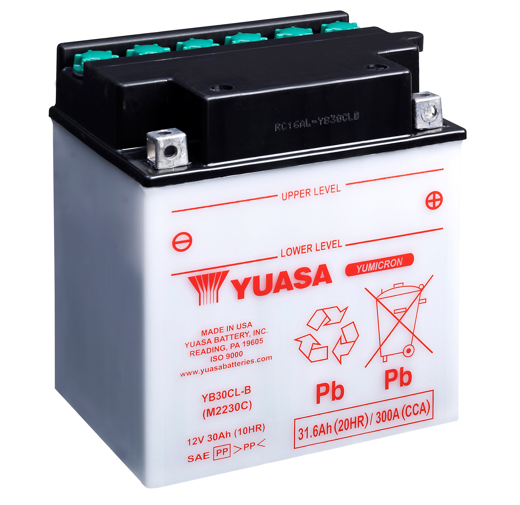 Yuasa akku, YB30CL-B (dc) akkuhappoa ei mukana