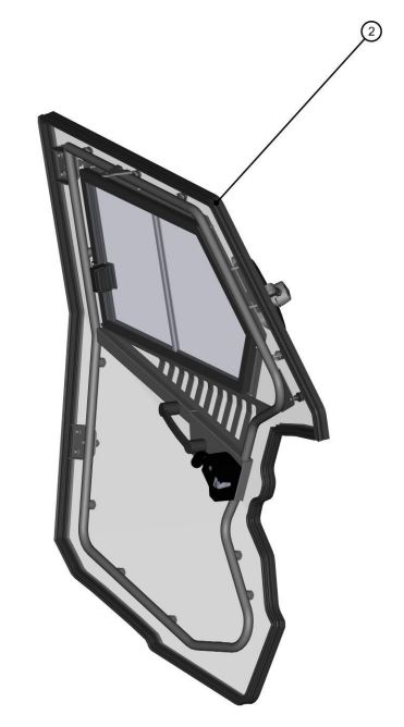 DFK Left Door assembly Polaris RZR XP 1000 Turbo