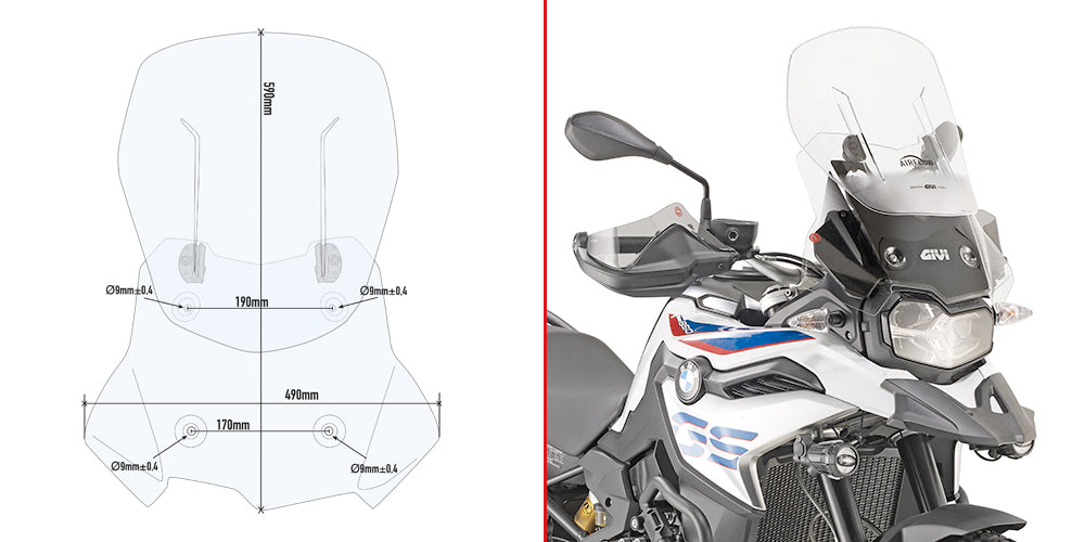 GIVI WINDSCREEN BMW F850GS 2018
