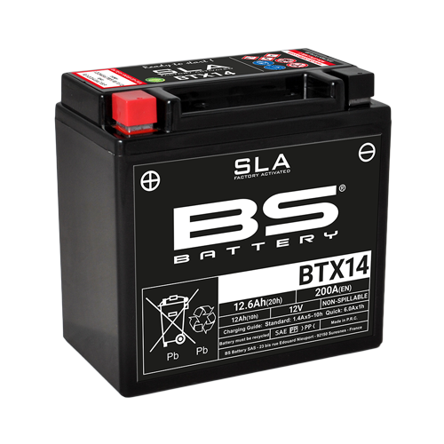 BS Battery  BTX14 (FA) SLA - Sealed & Activated (4)
