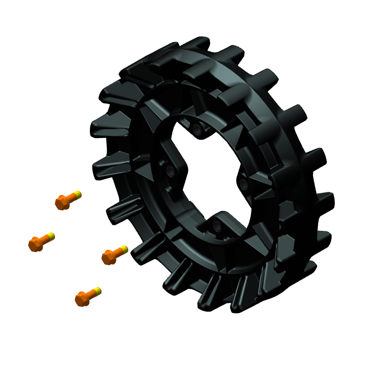 Camso Sprockets 17 teeth 4S, bolt 3/8-16 x 1 1/4