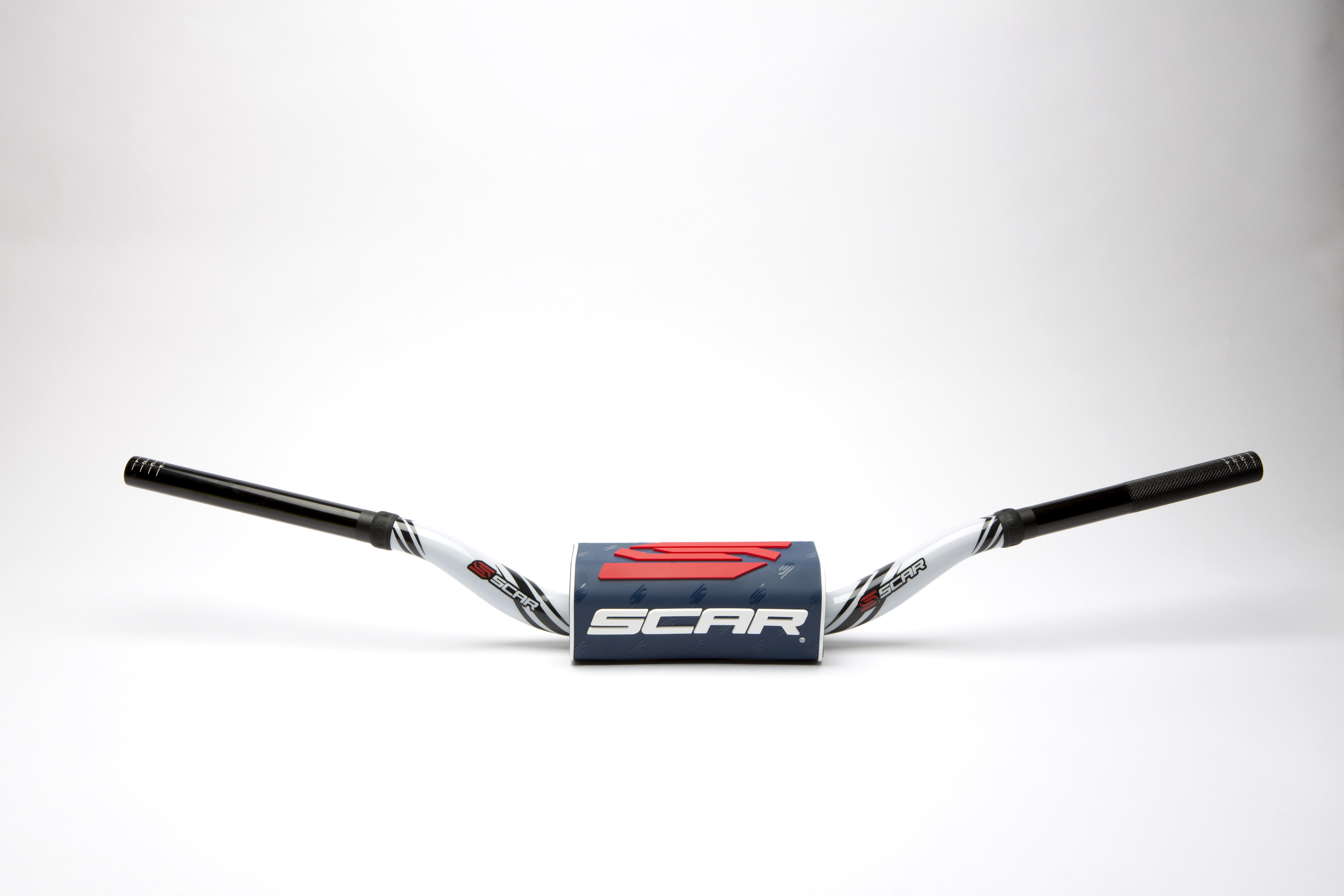 Scar Handlebar O² COLOR Ø28,6 (1 1/8) - 65/85 Low Mini - WHITE Bar - DARK BLUE
