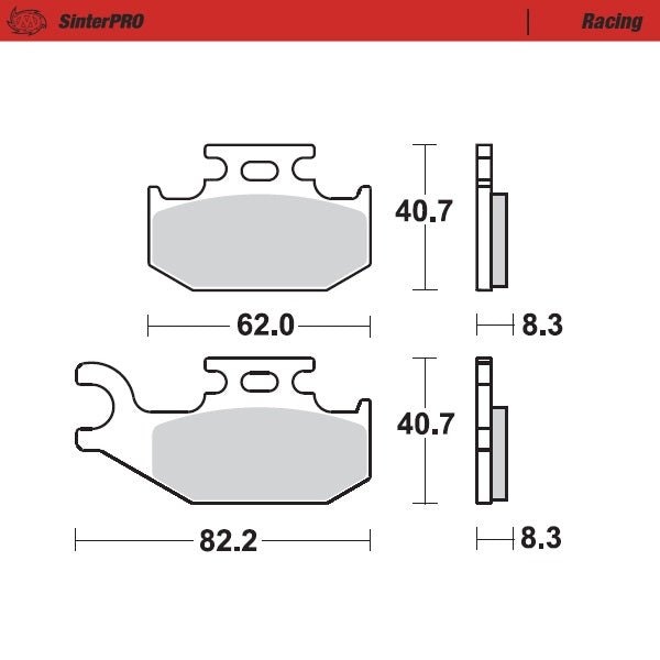 Moto-Master Brakepad Suzuki: LTA 700 / 750 Kingquad  left