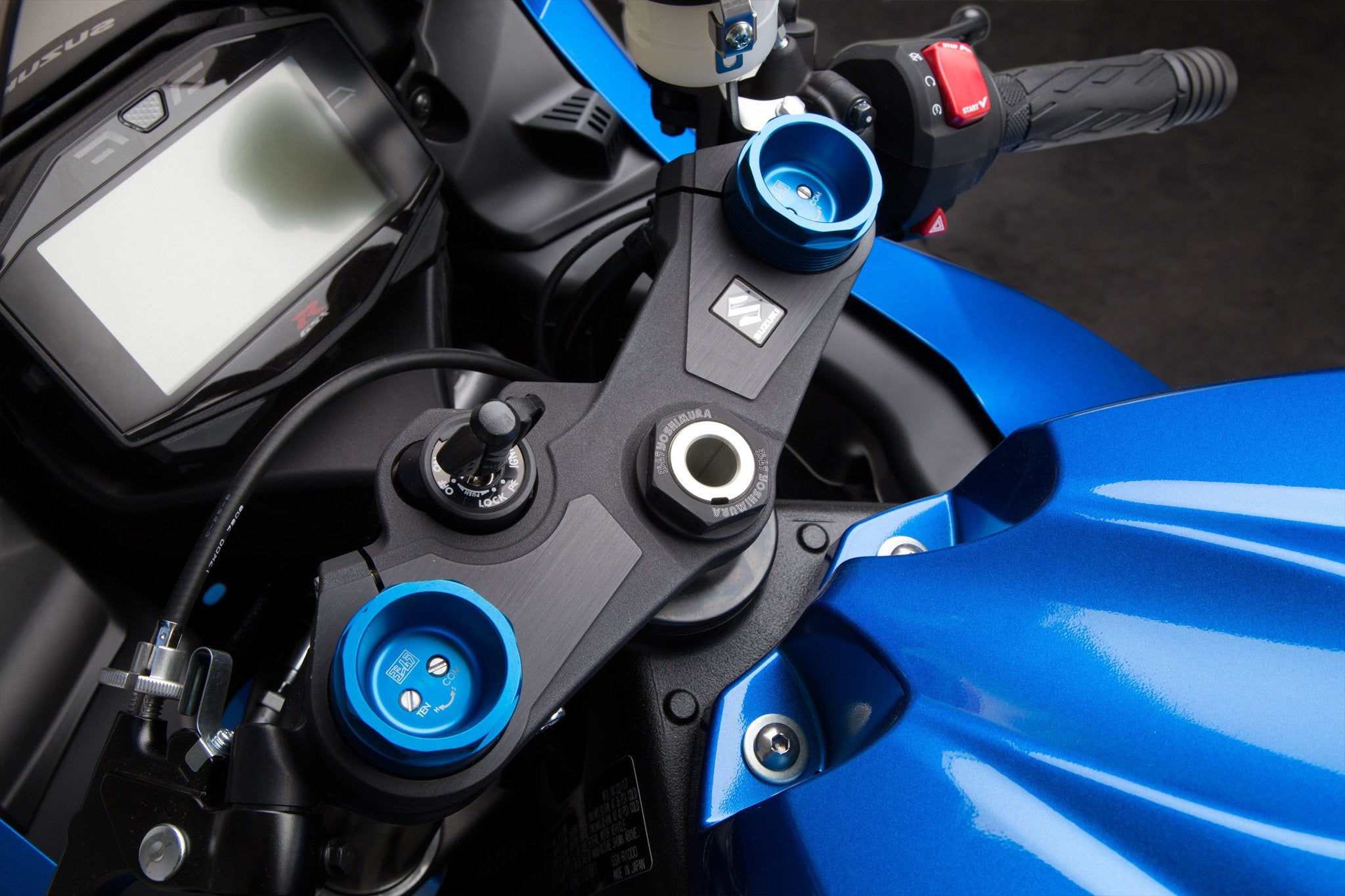 Yoshimura Suzuki Gsx-R1000 2009-18 Blue Fork Tube Extender Caps