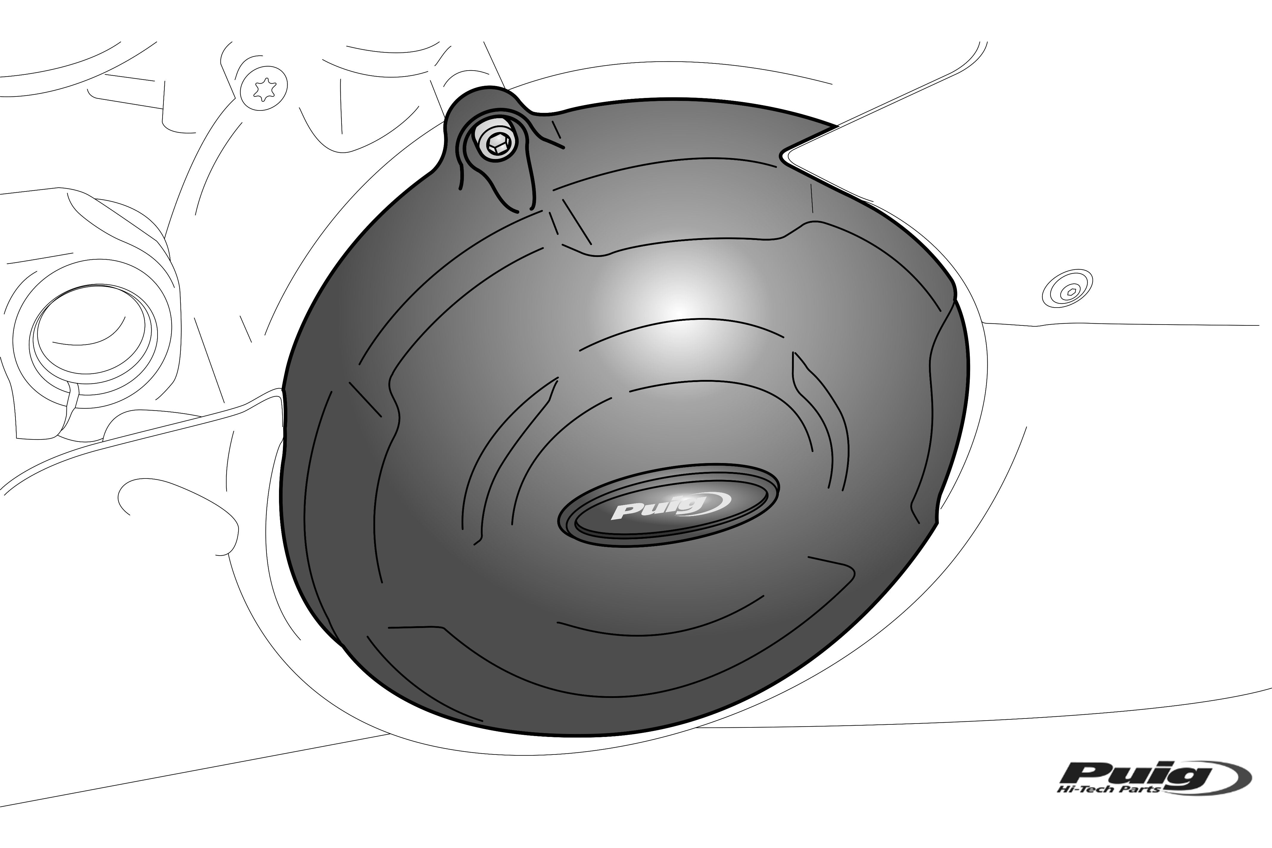 Puig Engine Protective Cover Ducati Streetfighter V4/V4