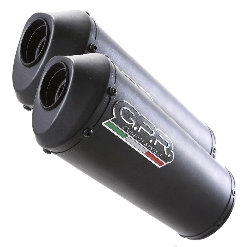 GPR Yamaha Bt Bulldog 1100 2002/07 Pair EC-Approv. slip-on exhaust Ghisa