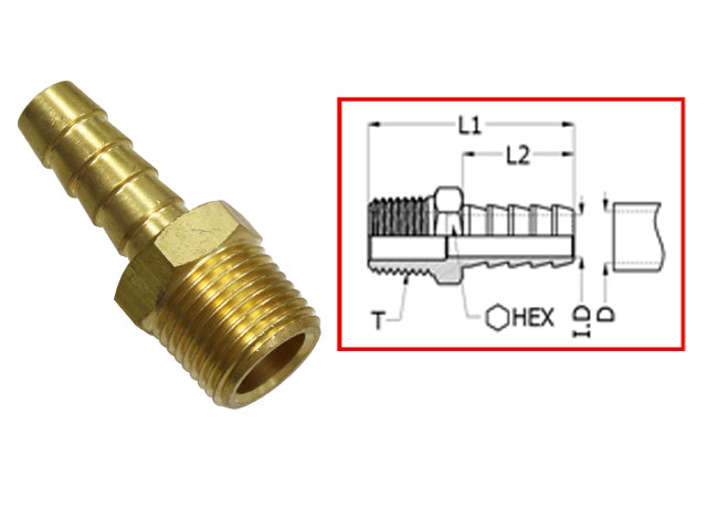 SeaX, polttoaineliitin Universal 1/4 NPT x 3/8