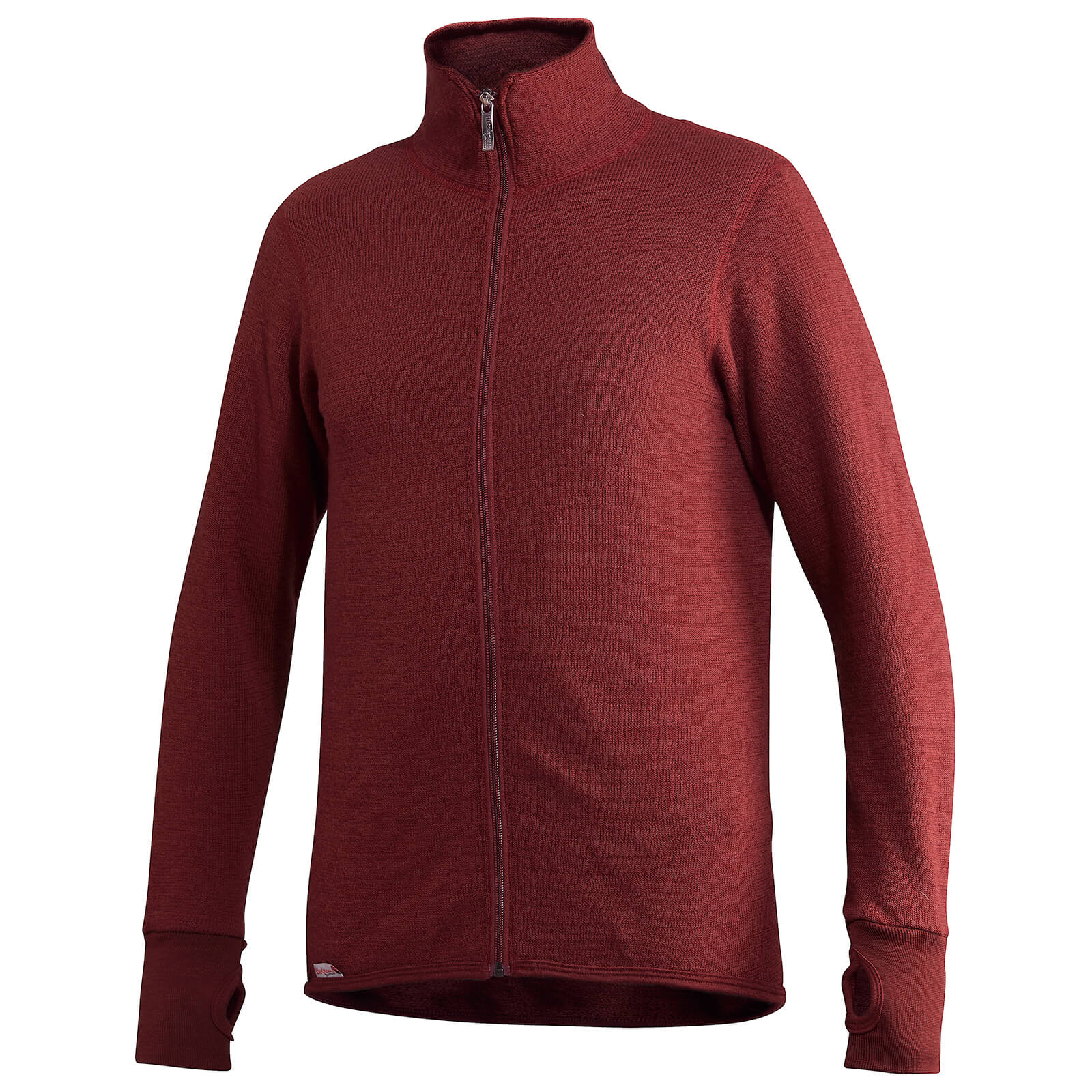 Woolpower Full zip 400 Merino midlayer Takki punainen