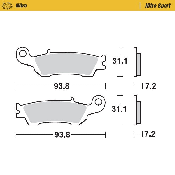 Moto-Master Nitro Racing Brakepad Yamaha YZ250F front