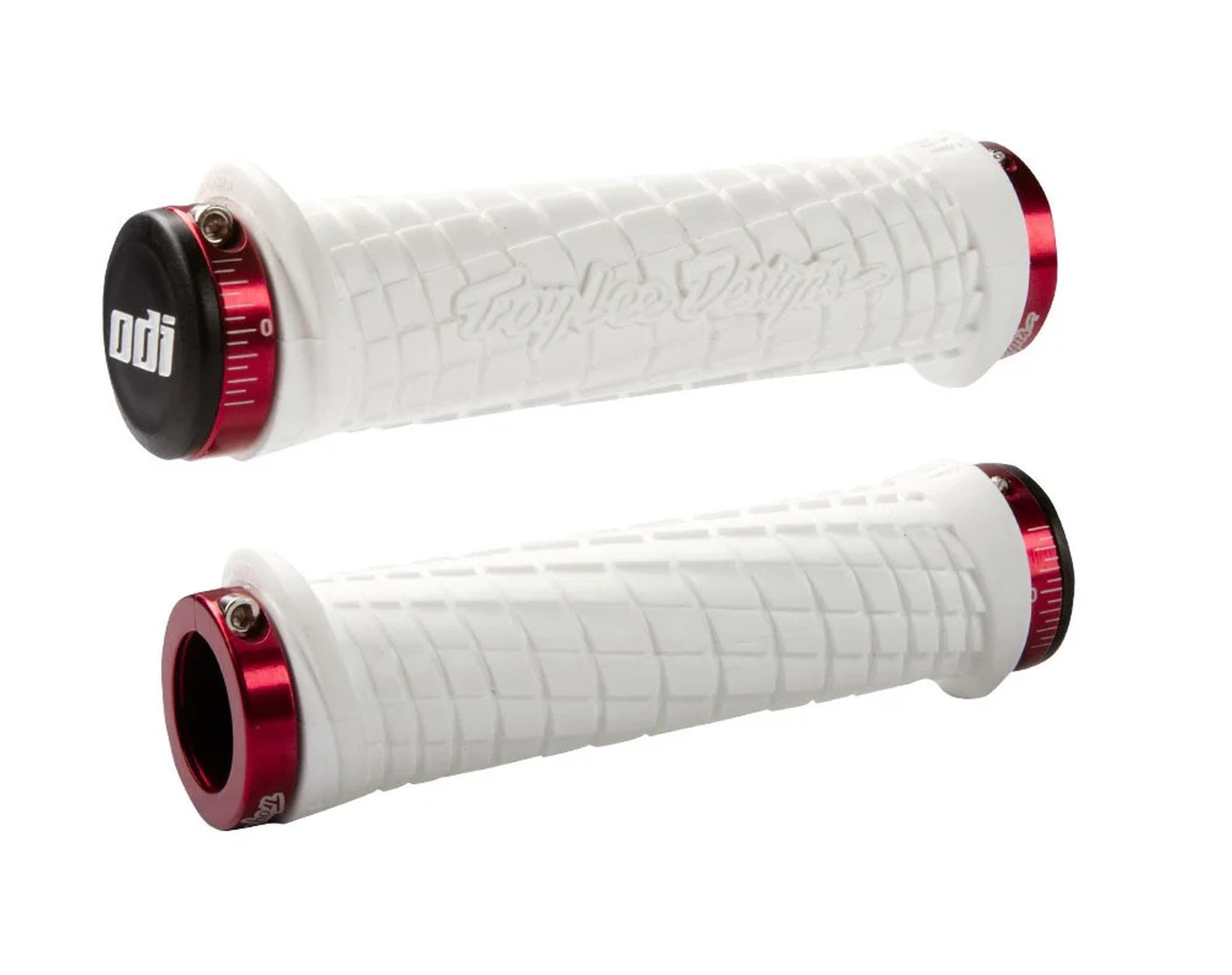 ODI LOCK-ON Grips Troy Lee Designs Signature Series White W/Red