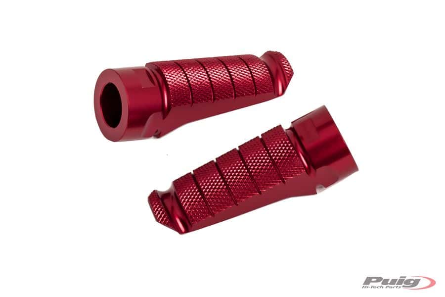 Puig Pair Footrests Hi-Tech Pilot Right/Left C/Red