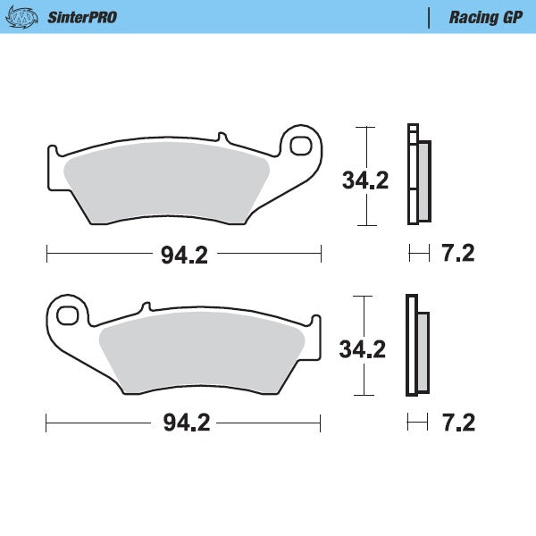 Moto-Master Brakepad Honda: CR 125-250-500, CRF 450, XR 400-600-650R, K