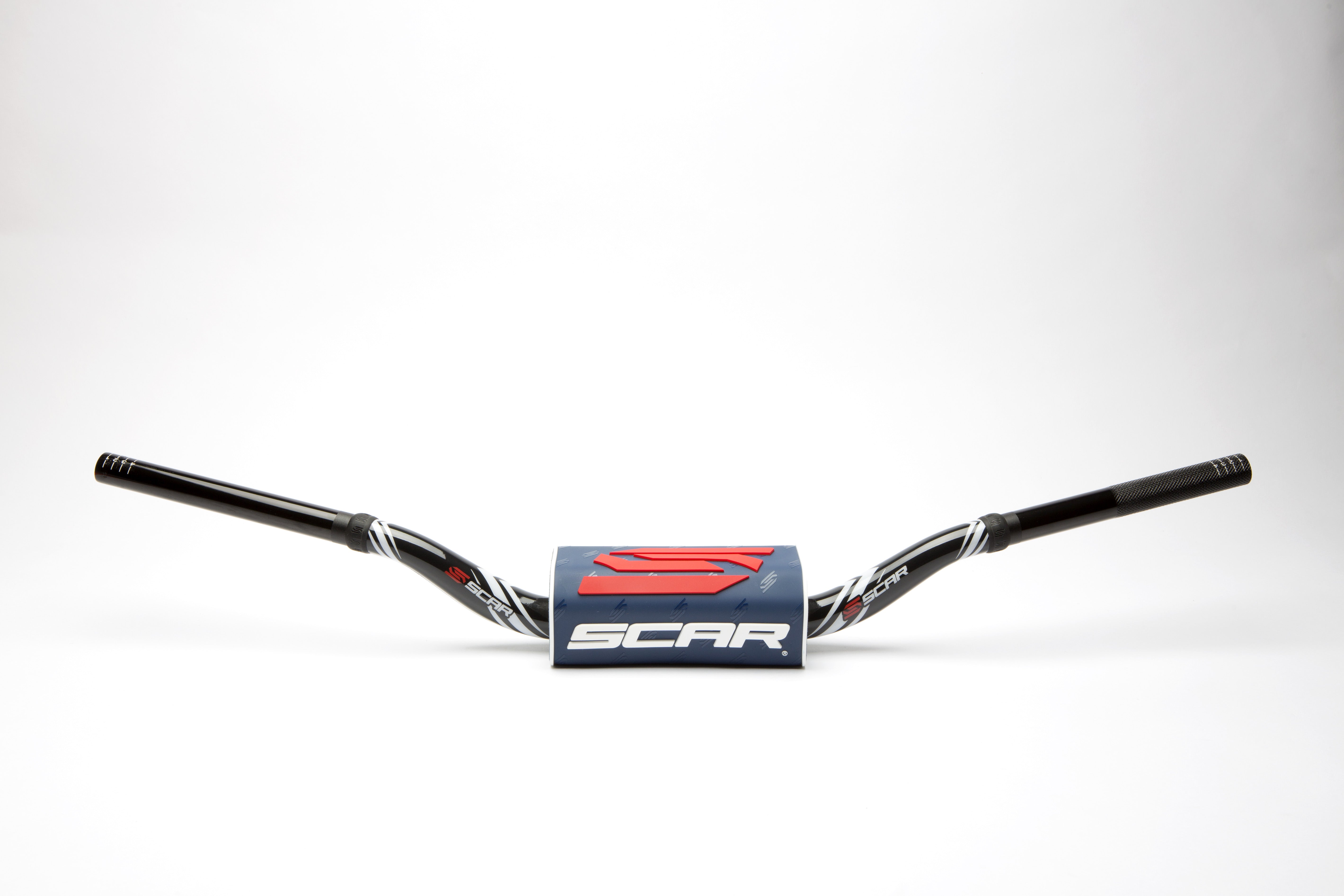 Scar Handlebar O² COLOR Ø28,6 (1 1/8) - HIGH - BLACK Bar - DARK BLUE Bar pad