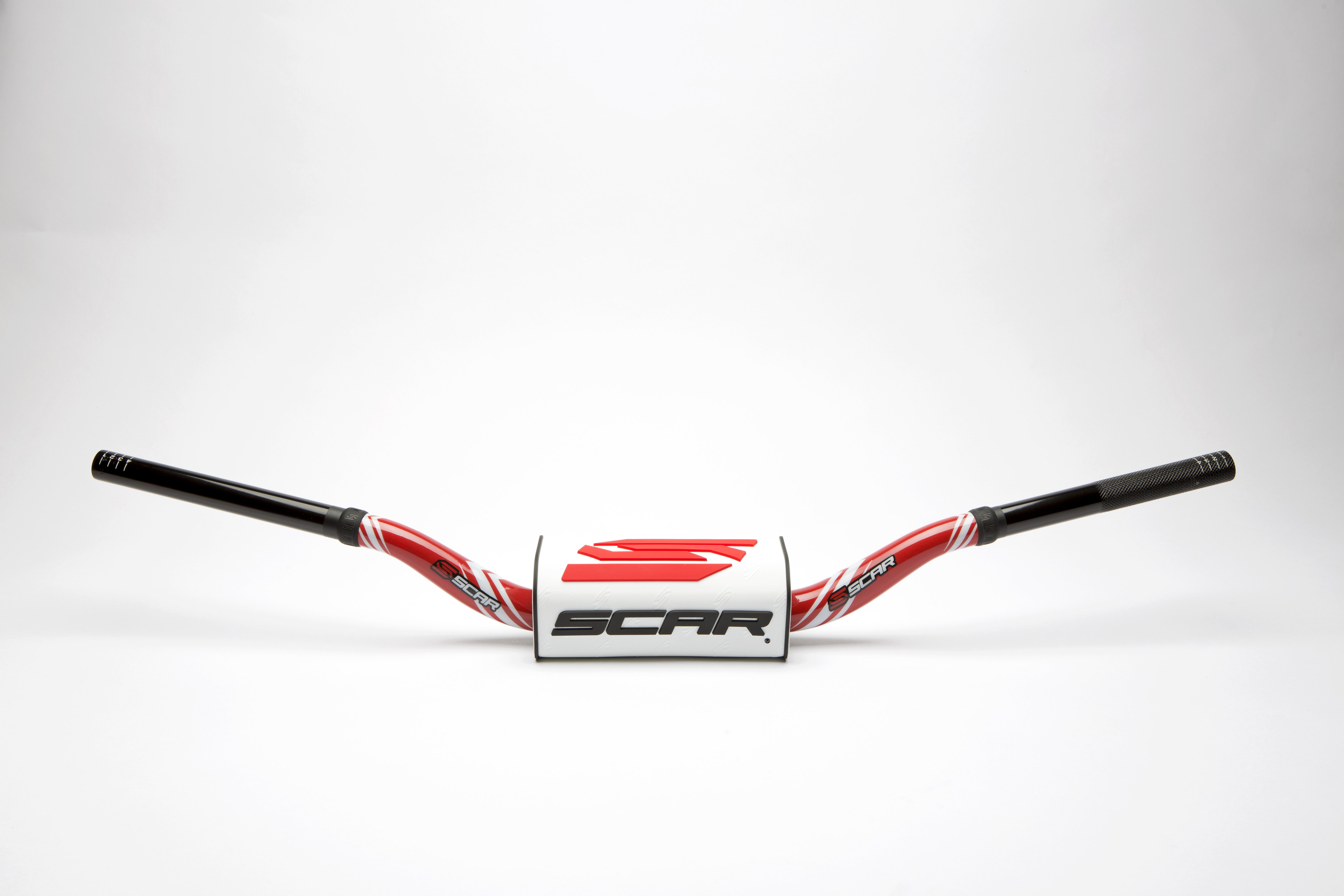 Scar Handlebar O² COLOR Ø28,6 (1 1/8) - 65/85 High Mini RC - RED Bar - WHITE Ba
