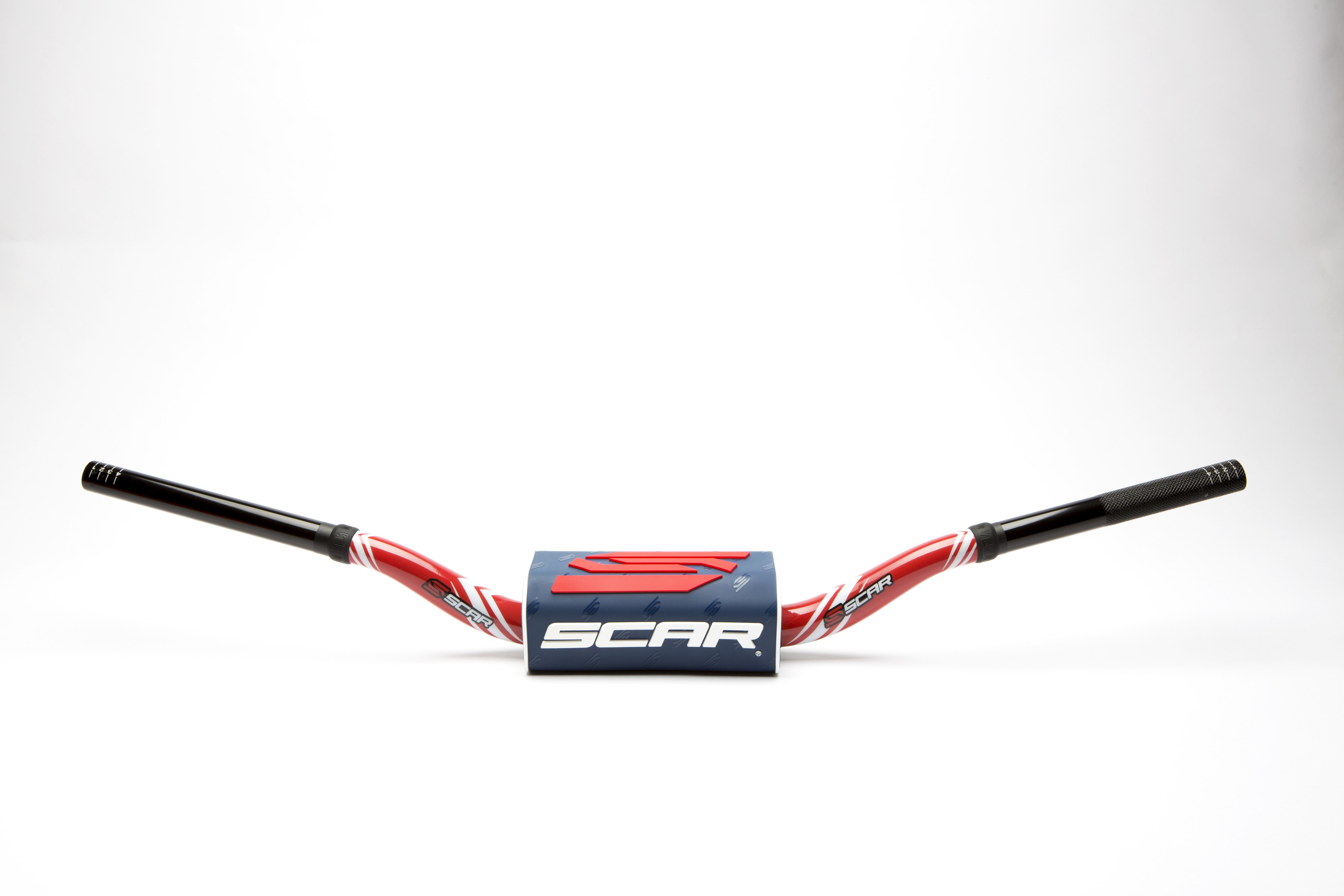 Scar Handlebar O² COLOR Ø28,6 (1 1/8) - Yamaha YZ/YZF - RED Bar - DARK BLUE Bar