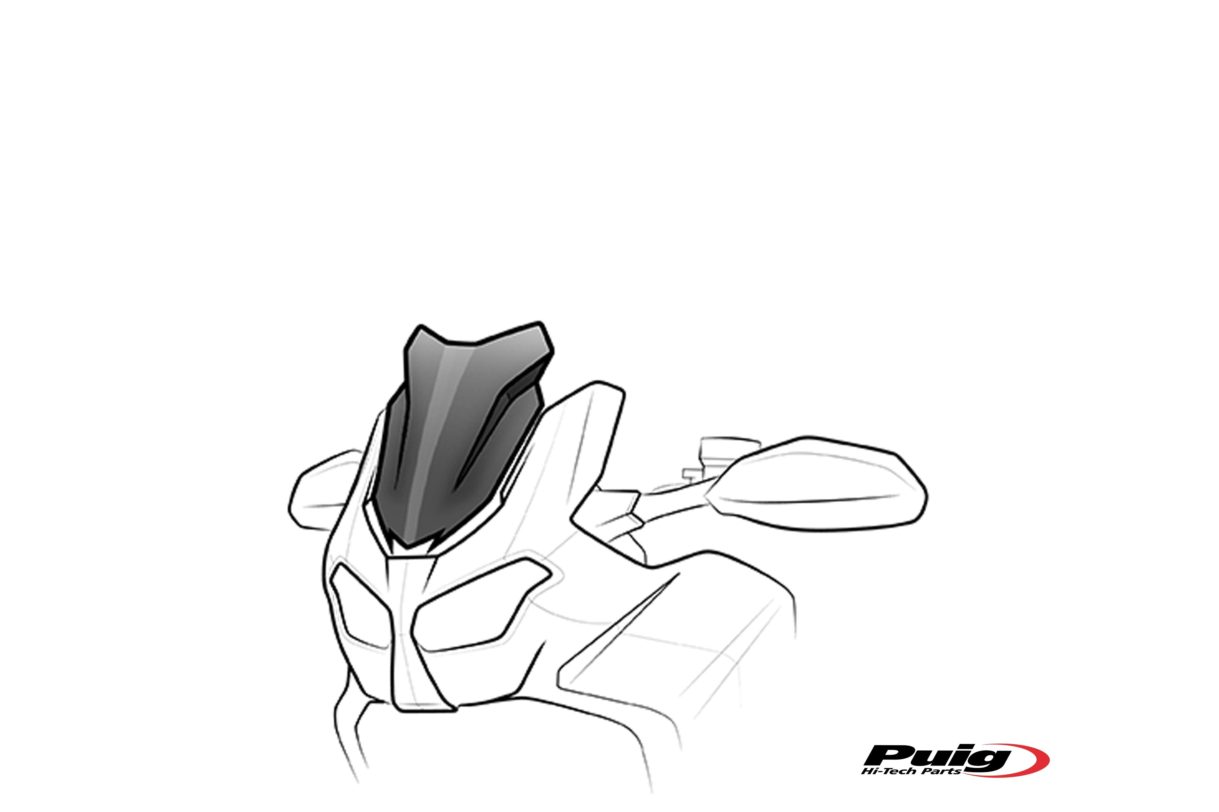 Puig Sport Screen Aprilia Tuareg 660 C/Black
