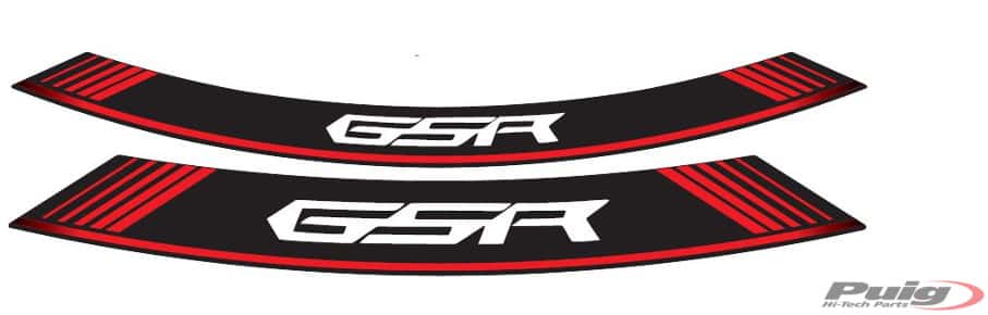 Puig Kit 8 Rim Strips Gsr C/Red