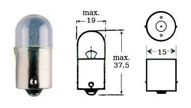 Polttimo 12v 5w Ba 15s