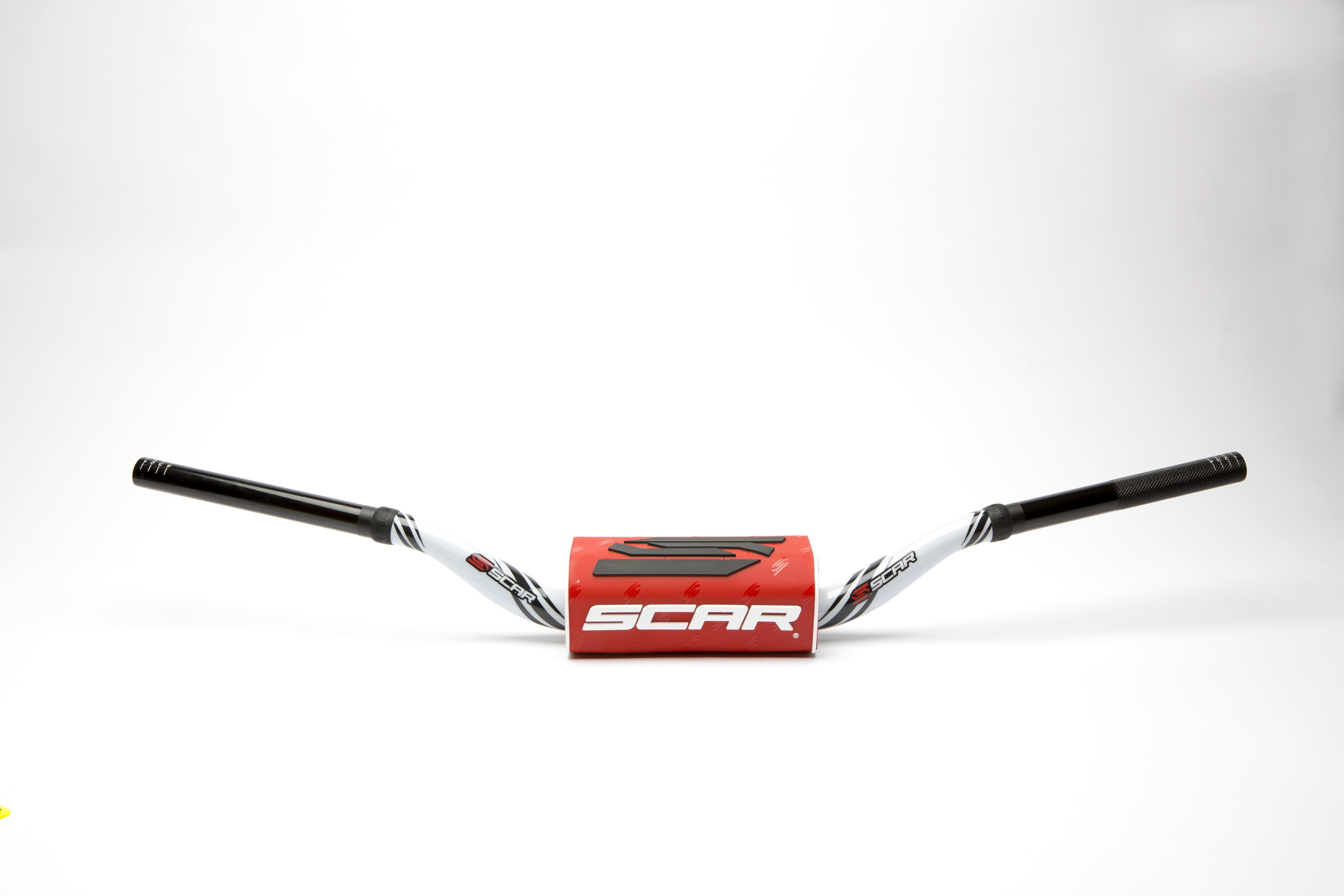 Scar Handlebar O² COLOR Ø28,6 (1 1/8) - RC - WHITE Bar - RED Bar pad