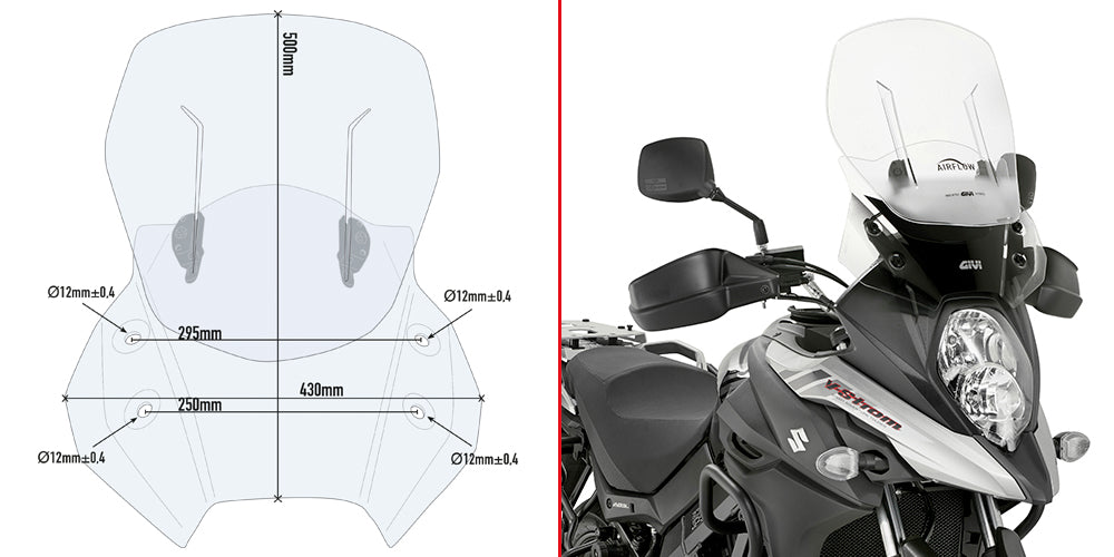 Givi Specific sliding wind-screen, Suzuki DL 650 V-Strom (17)