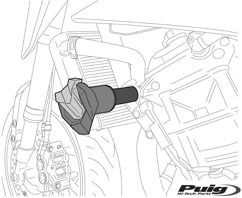 Puig Crash Pads R19 Bmw S1000R 21' C/Black