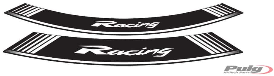 Puig Kit 8 Rim Strips Racing C/White