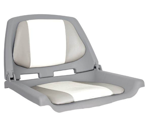 OS FISHERMANS SEAT FOLDING PADDED GREY/WHITE
