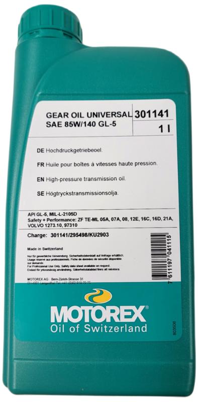Motorex Gear Oil Universal Sae 85W/140 Gl-5 1ltr (12)
