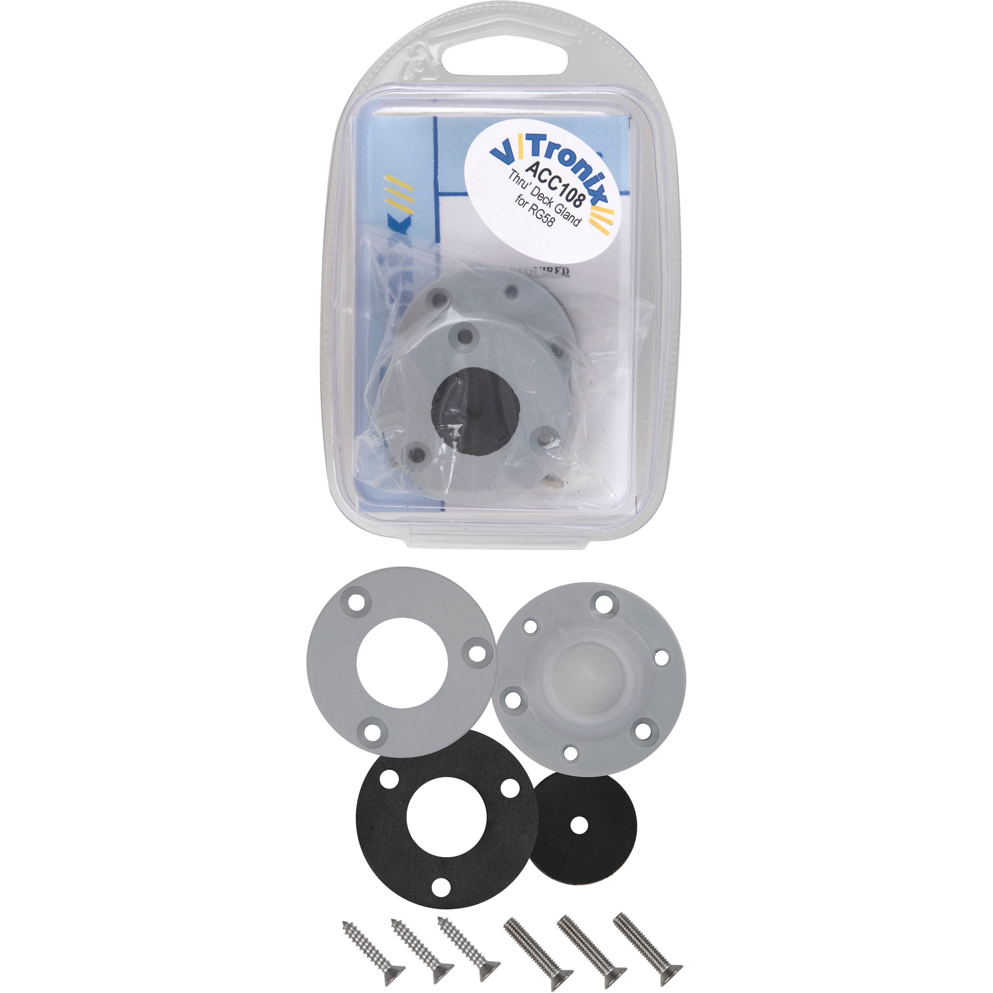 Shakespeare ACC108 Thru Deck Gland for RG-58 and RG-213