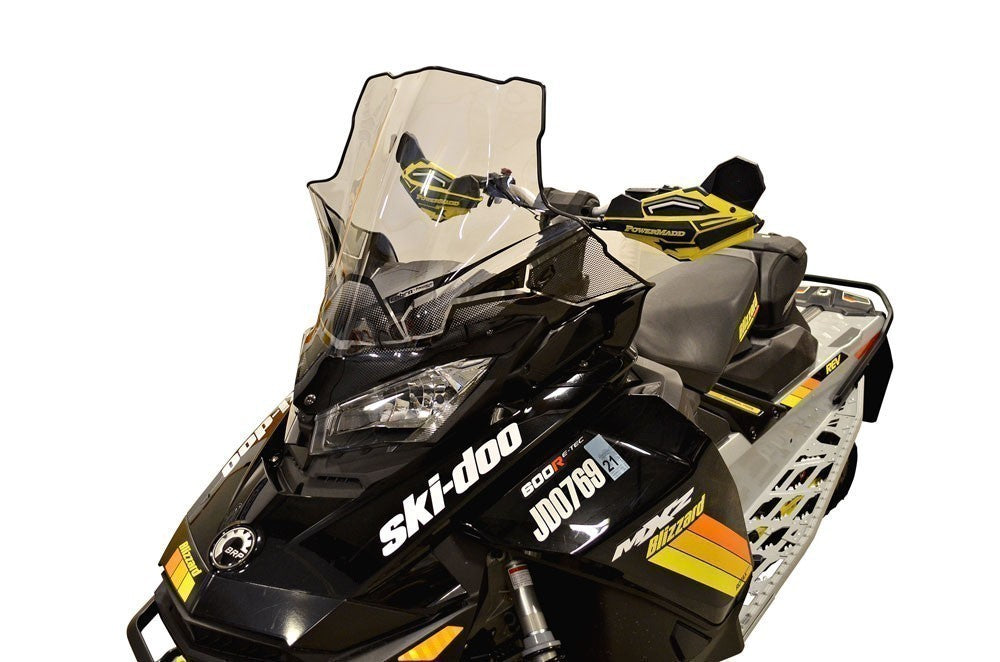 Powermadd Tuulilasi, Ski-Doo Gen4 Keskikorkea 20", Kirkas/Mustalla grafiikalla