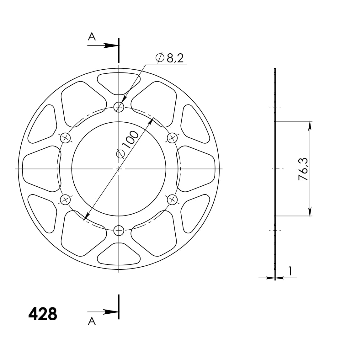 Supersprox Edge 1844:48 Gold aluplate