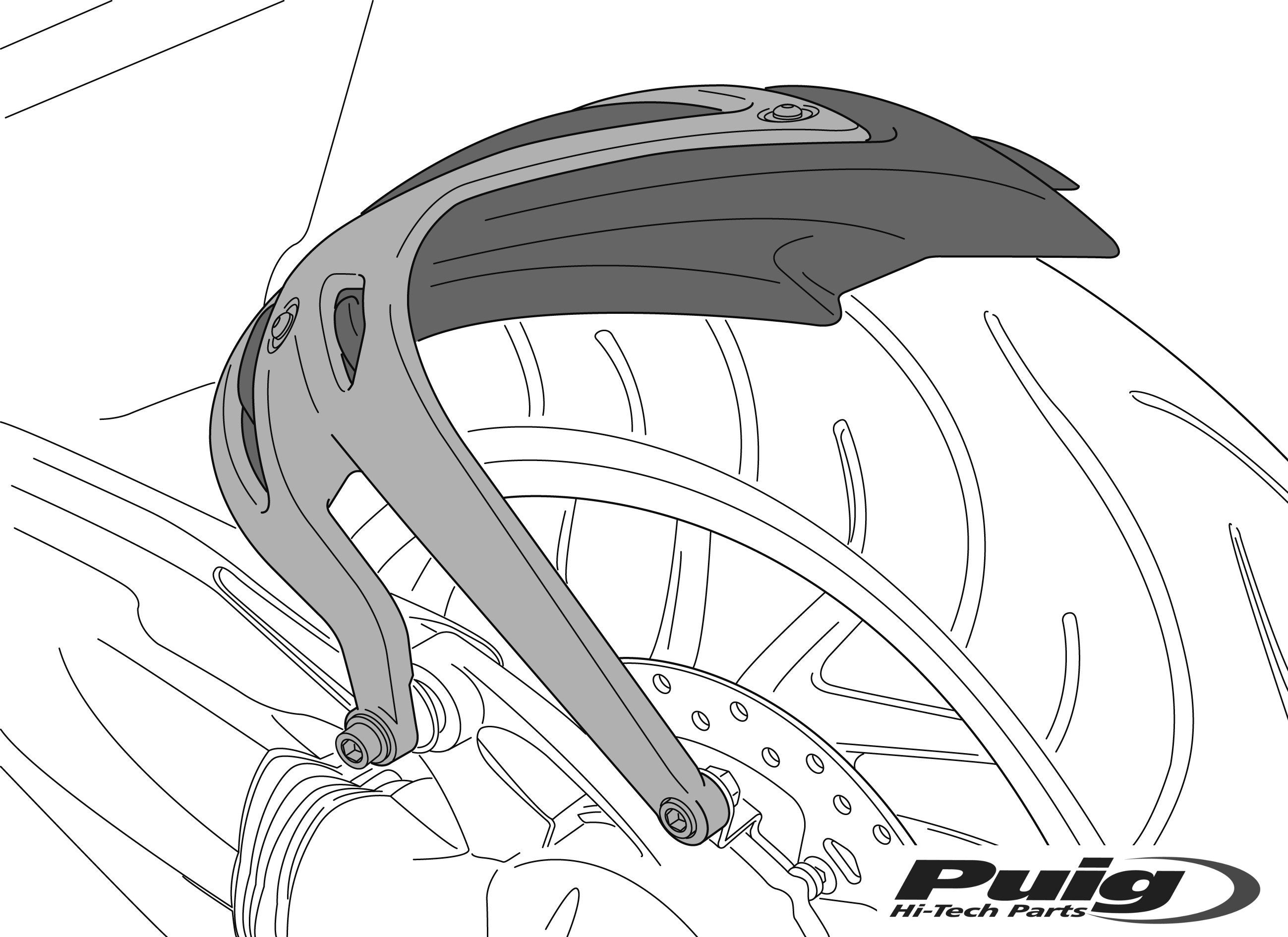 Puig Rear Hugger Yamaha Yamaha Mt-09/Sp 21'- C/Matt Bla