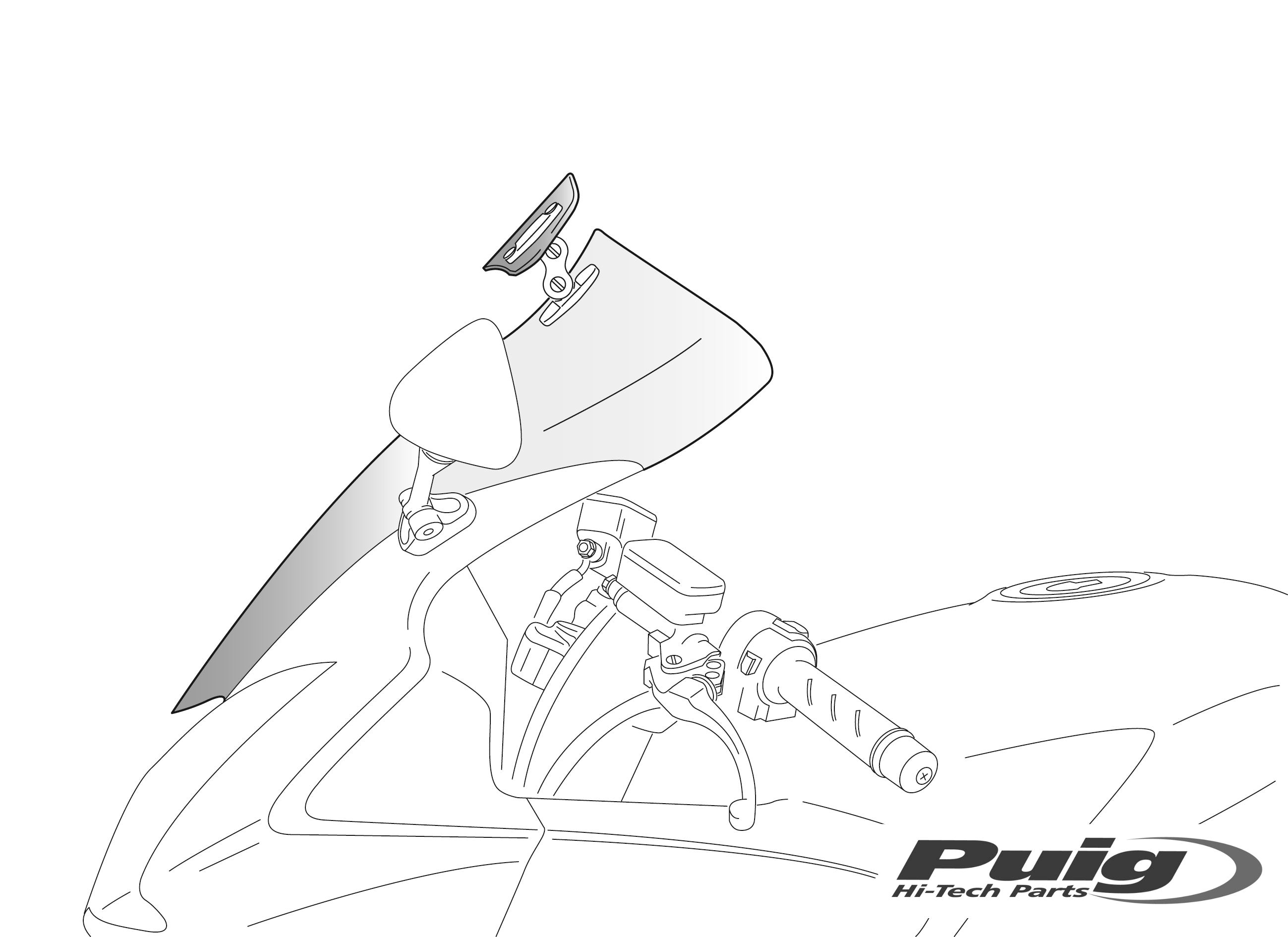 Puig Touring Shields W/Visor Yamaha Fz6 Fazer S2 07-10'