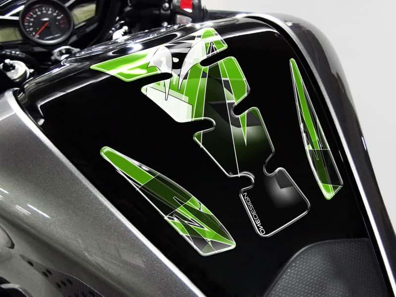 Puig Tank Pad Mod.Wings Kawasaki C/Green-Black