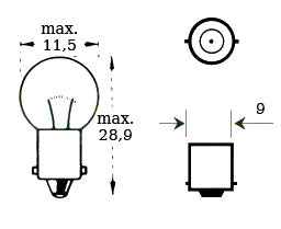 Polttimo 6v 5w Ba 9s