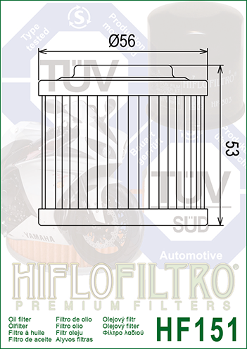 HiFlo öljynsuodatin HF151