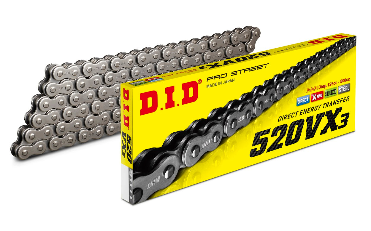 D.I.D 520VX3 Ketju+Jousilukko (FJ)