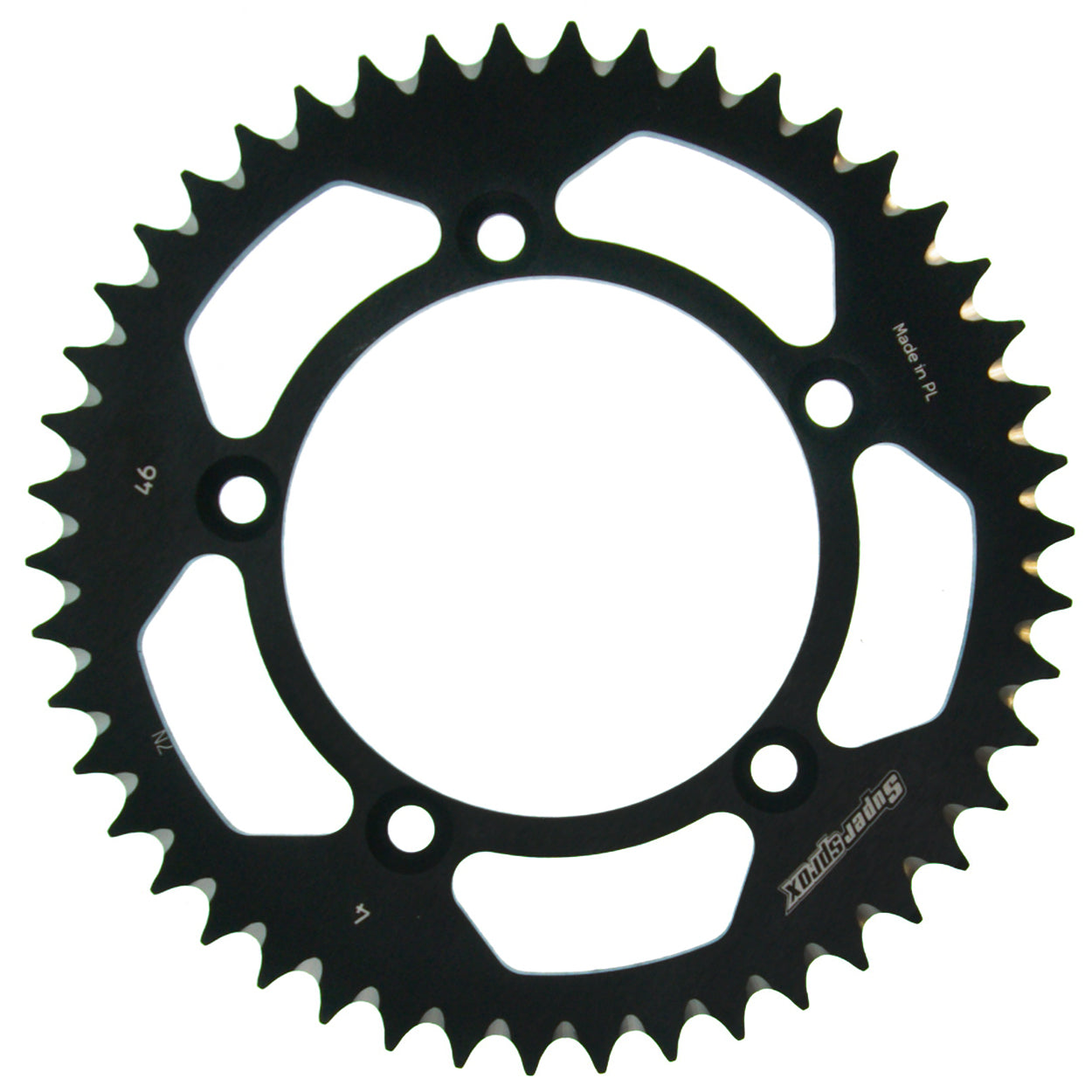 Supersprox Alumiini takaratas RAL-4:48 Musta