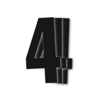 Blackbird kilpanumerot musta 3kpl/srj 13x7cm #4